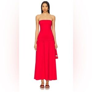 Alice + Olivia Oriana Maxi Dress in Red